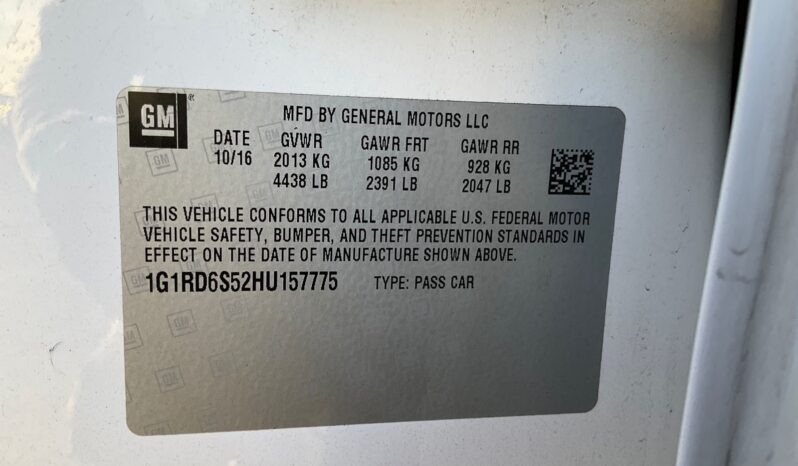 2017 Chevrolet Volt Premier FWD 1G1RD6S52HU157775 full