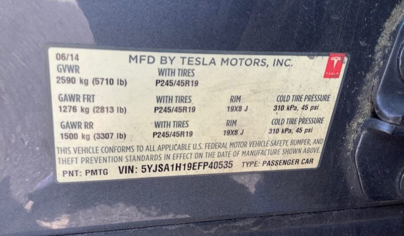 2014 Tesla Model S P85 RWD 5YJSA1H19EFP40535 full