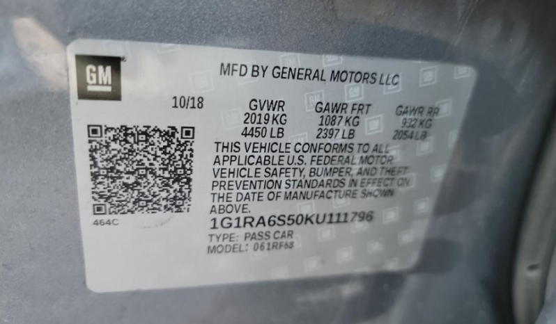 2019 Chevrolet Volt LT 2LT 1G1RA6S50KU111796 full